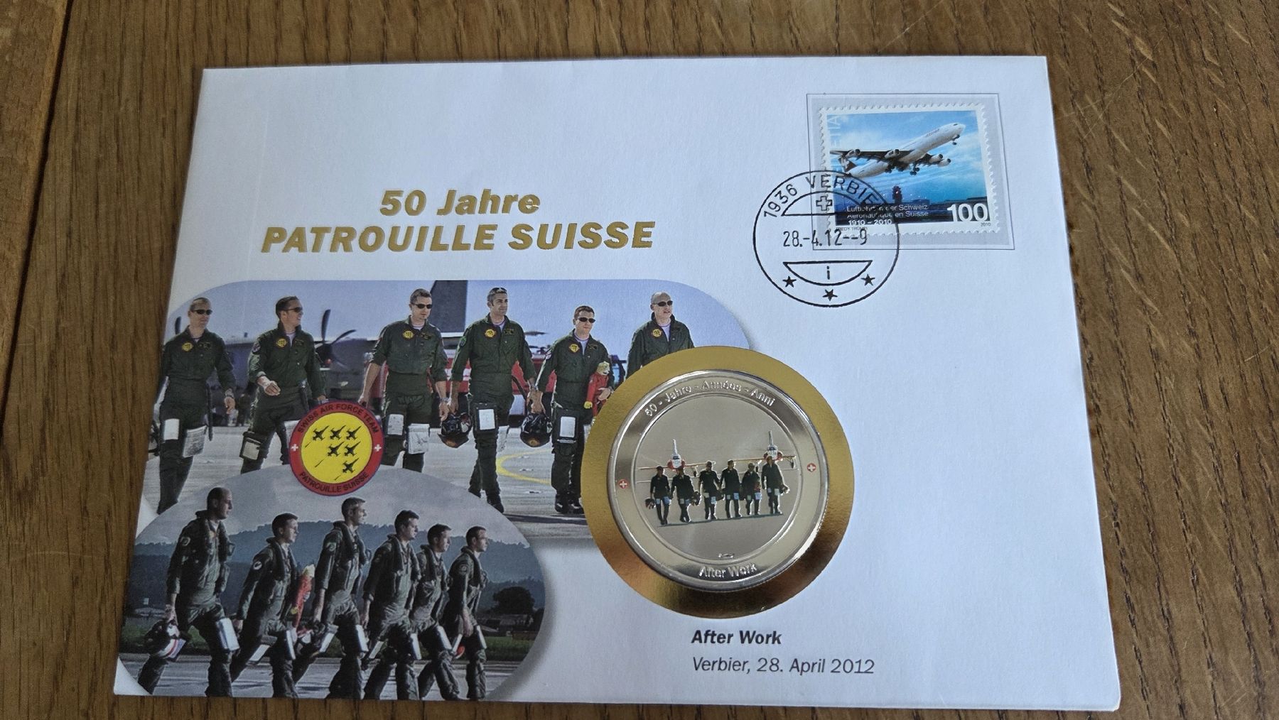 Medaglie: 2012 Medallienbrief Patrouille Suisse After Work – Usato da Arni AG venduto da Moth68