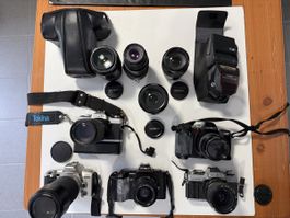 Lot complet appareil photo argentique Minolta