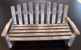 Dekobank Gartenbank Holzbank Vintage Shabby Chic Look 25x10