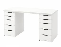 Schreibtisch, weiss 140x60cm