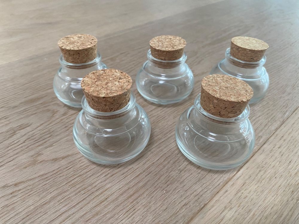 5 Glasfläschchen mit Korken Kaufen auf Ricardo