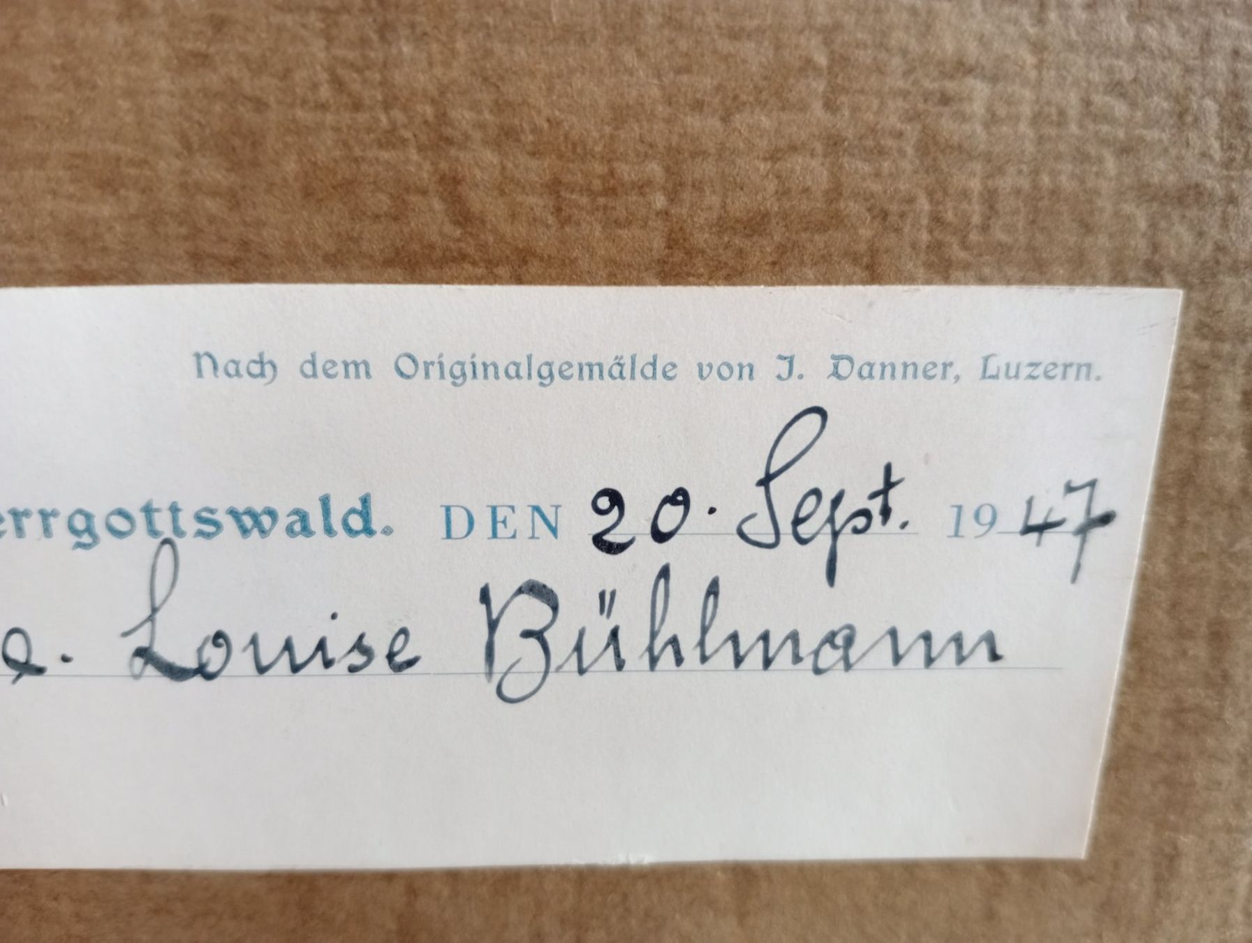 Foto & Immagini: Bild Wallfahrtskirche Herrgottswald J.Danner Holzrahmen 1947 – Usato da Oberdorf BL venduto da Barocki888 3