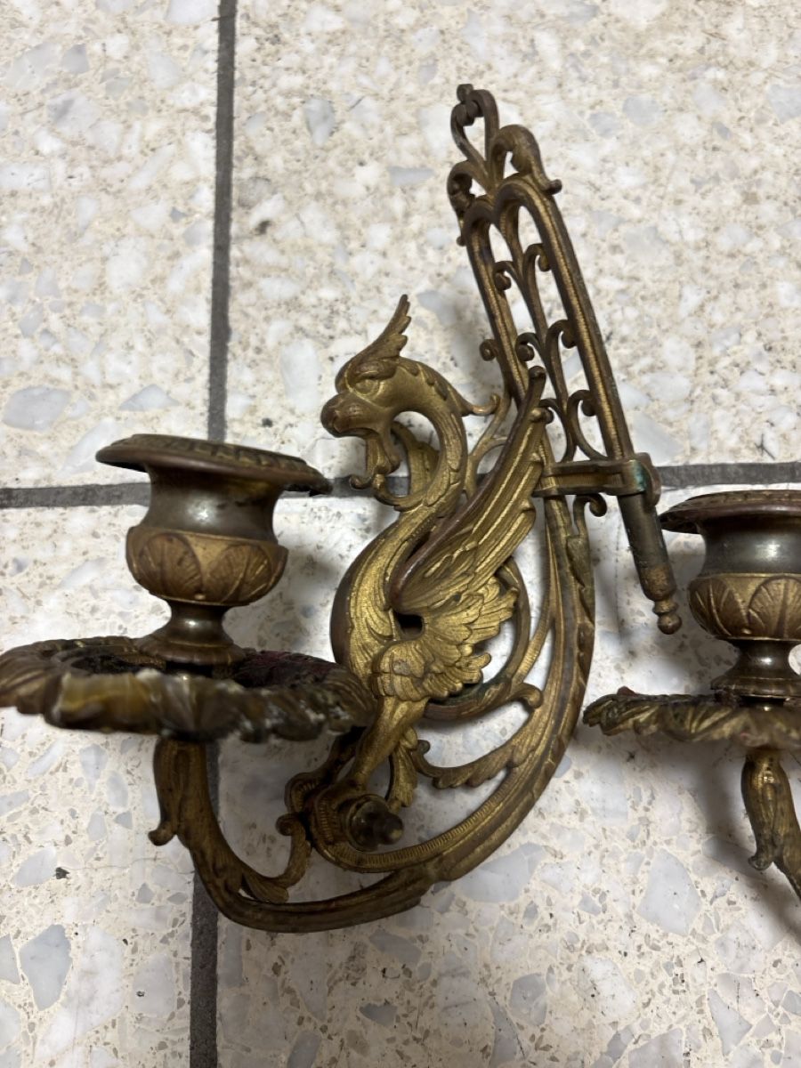 Bougeoirs: Wandkerzenhalter 3er Set Messing Adler – D'occasion à Zürich par Nonas1996 1