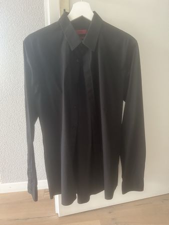 Herren Hemd HUGO BOSS Slim Fit schwarz Grösse M