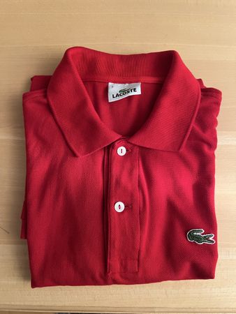 Original Lacoste Langarm Shirt rot