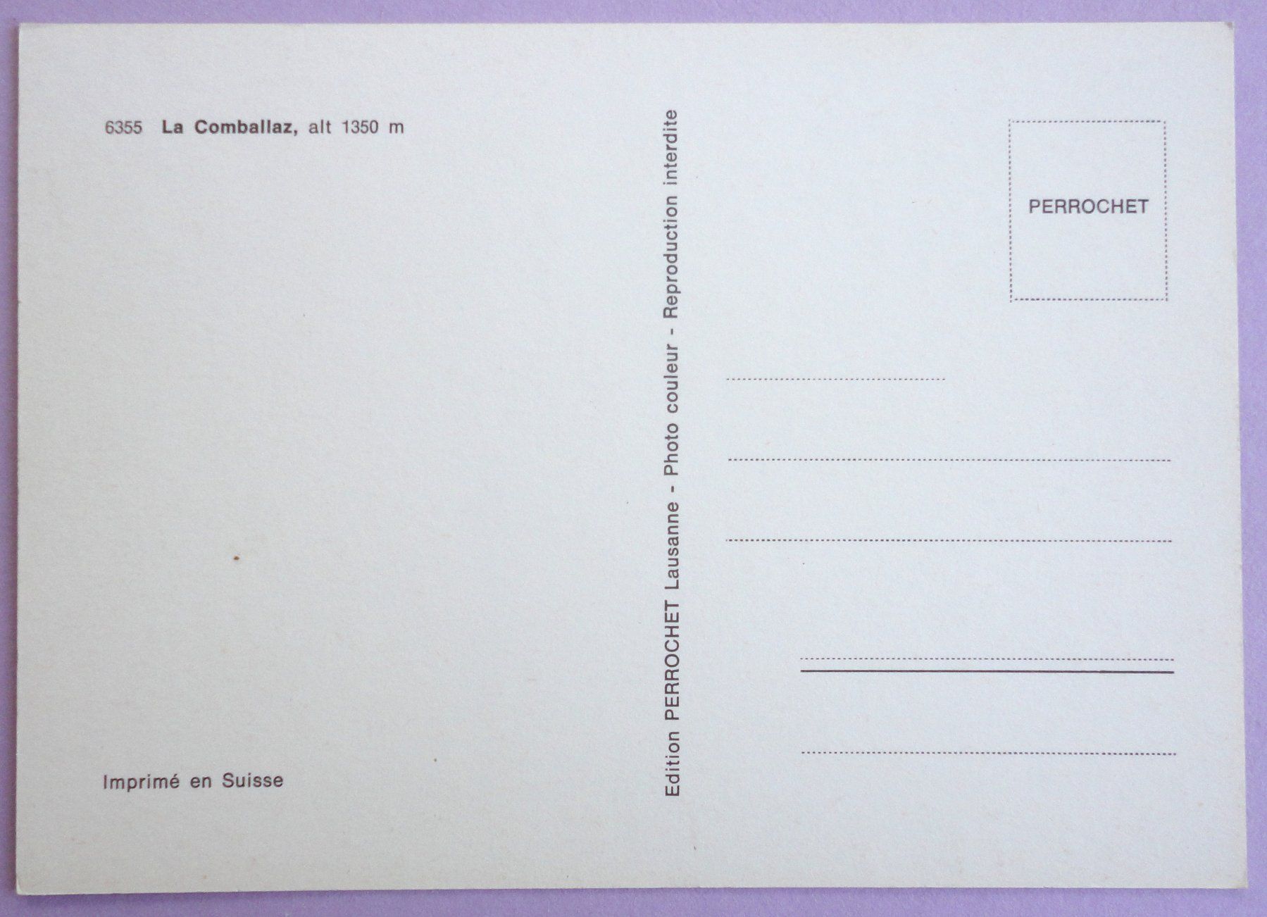 Cartoline postali: La Comballaz, alt. 350 m – Usato da Fétigny venduto da Billy2miny 1