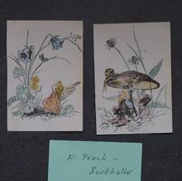 Kleine Bilder aus Vergissmeinnicht (7x10,5 cm) von ca.1950