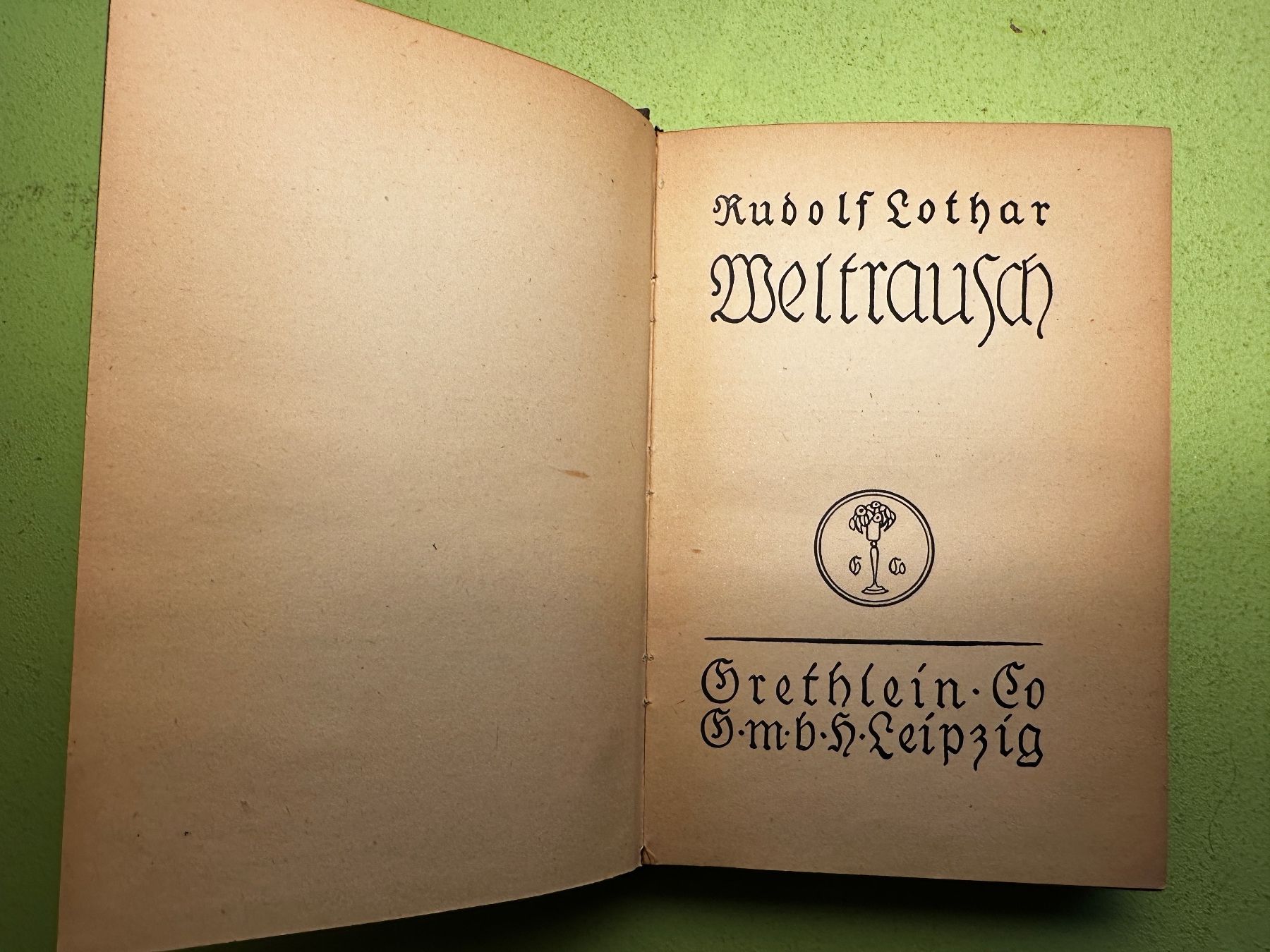 Libri: Rudolf Lothar: Weltrausch. – Usato da Zürich venduto da allp 1