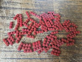 lego 3623 lot de 80 pièces Dark Red Plate 1 x 3