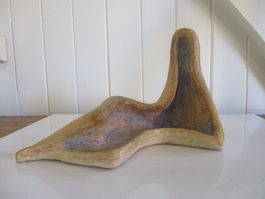 Skulptur Frauen-Akt mit offenem Körper Keramik art arte