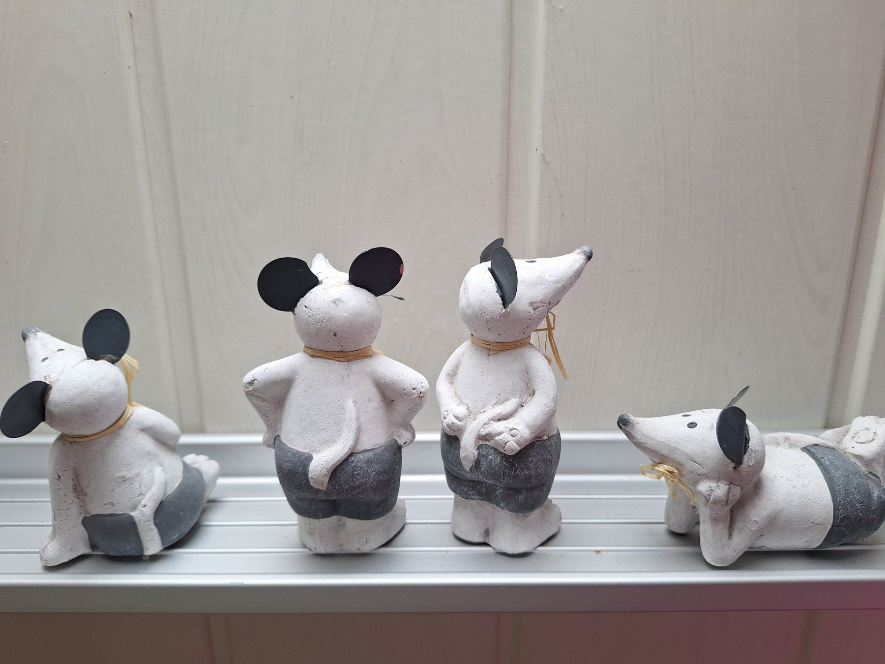 Figurines: Dekoration, 4 Steingut Mäuse – D'occasion à Dornach par majo8689 2