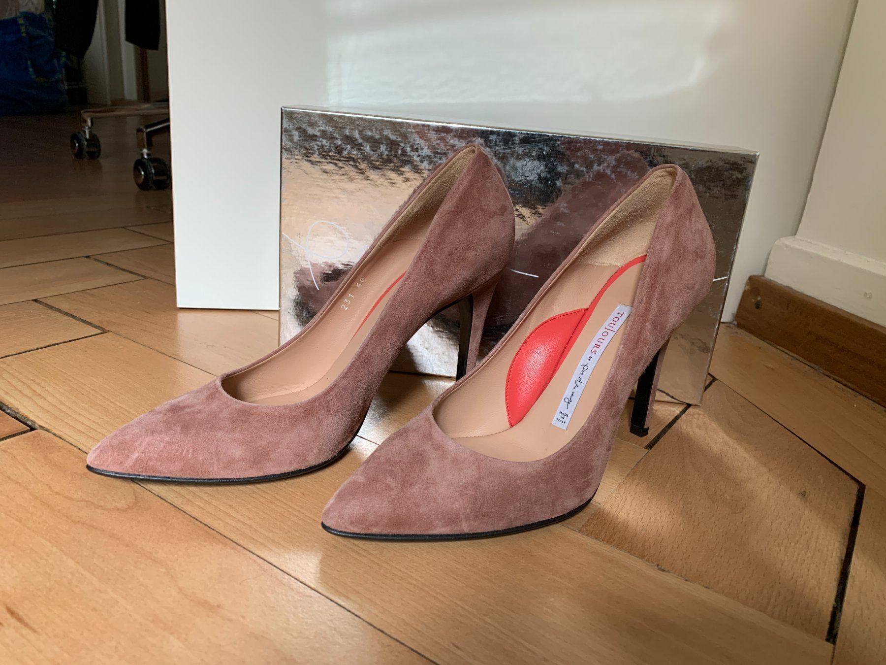 Damenschuhe: PAS DE ROUGE - Wildleder Pumps altrosa 40 – Gebraucht aus Zürich von Diazaio 4