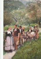 Ansichtskarte Schweiz Alpen Bauernleben mit Ziegen, 1900er