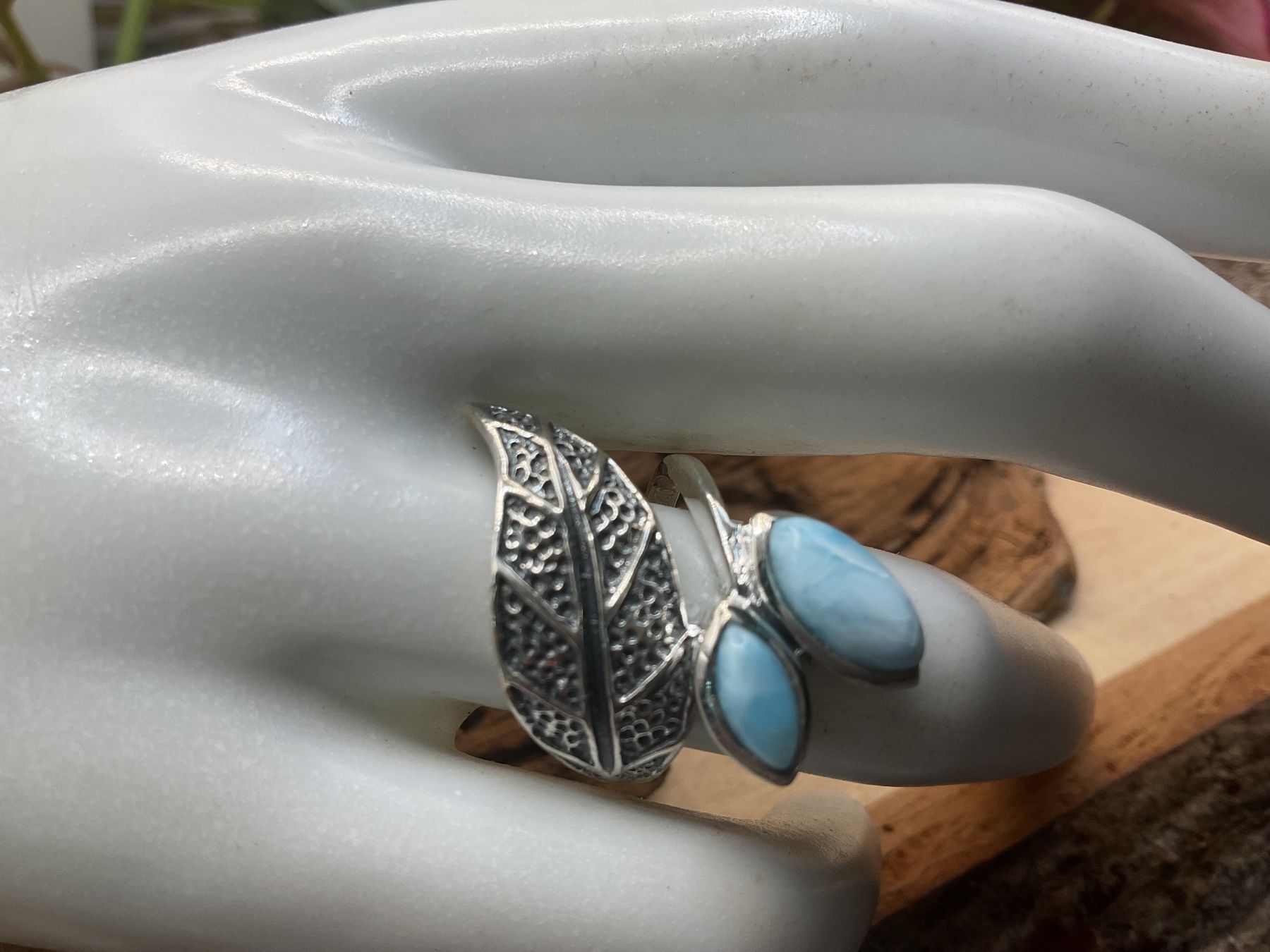 Anelli: Larimarring in Sterlingsilber, Gr. 56 – Nuovo (secondo la descrizione) da Luzern venduto da S.Kern01
