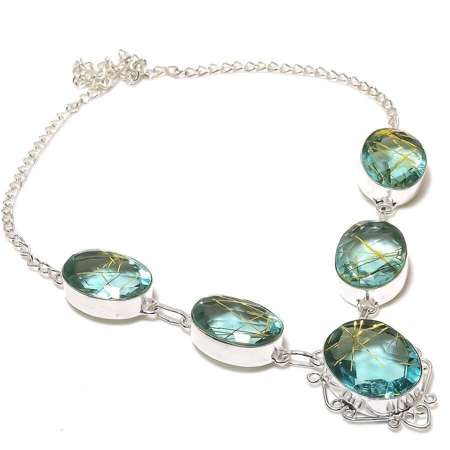 Catenine: HOT Rutile "TOP BEAUTIFUL" Necklace 18" – Nuovo e nell'imballaggio originale da Gächlingen venduto da CHARLEZGIFTS 1