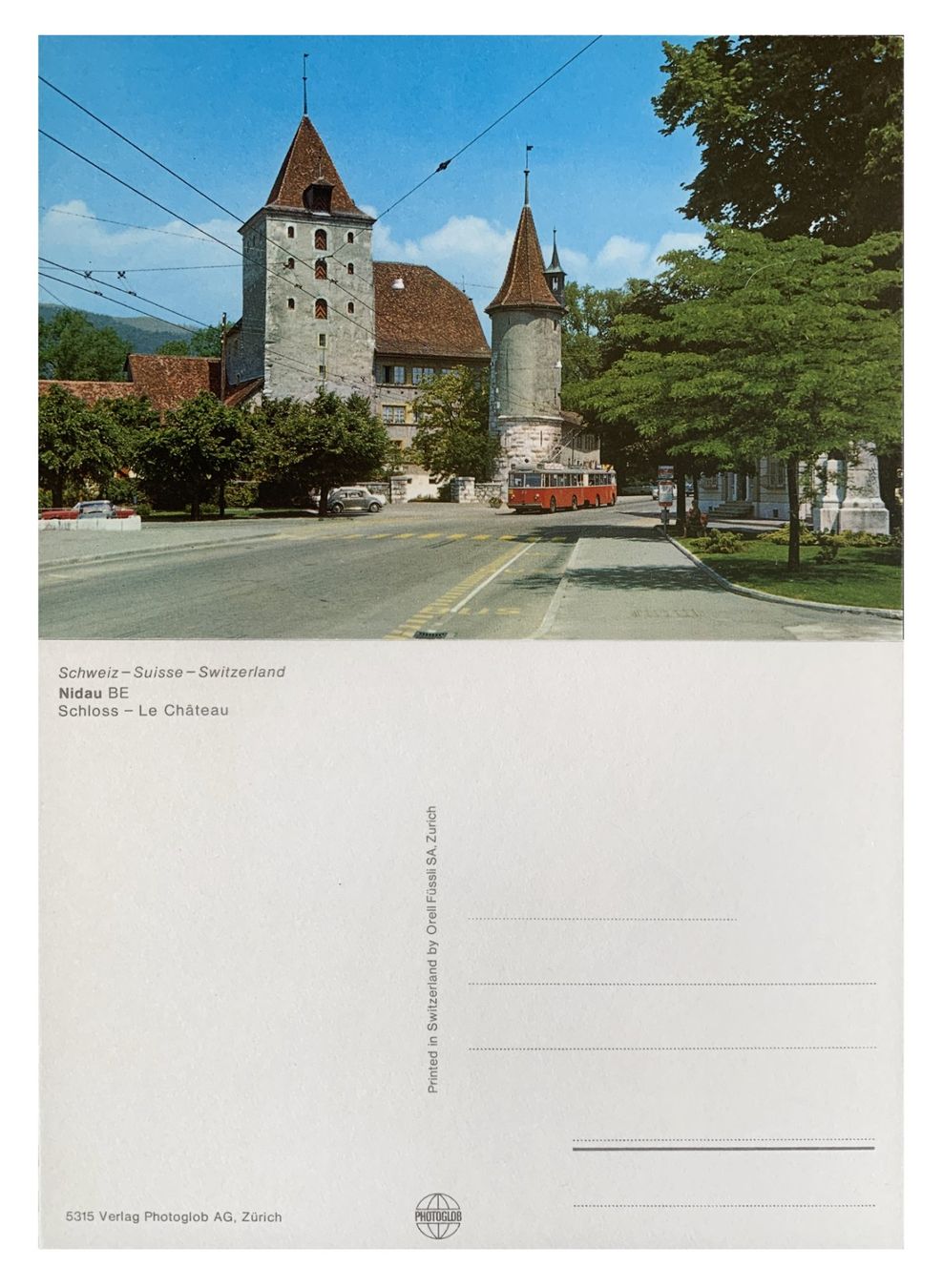 Cartoline postali: Nidau Biel Bienne Ansichtskarte VB Trolleybus Berna 4UP47Tr – Nuovo (secondo la descrizione) da Bern venduto da AWiBe