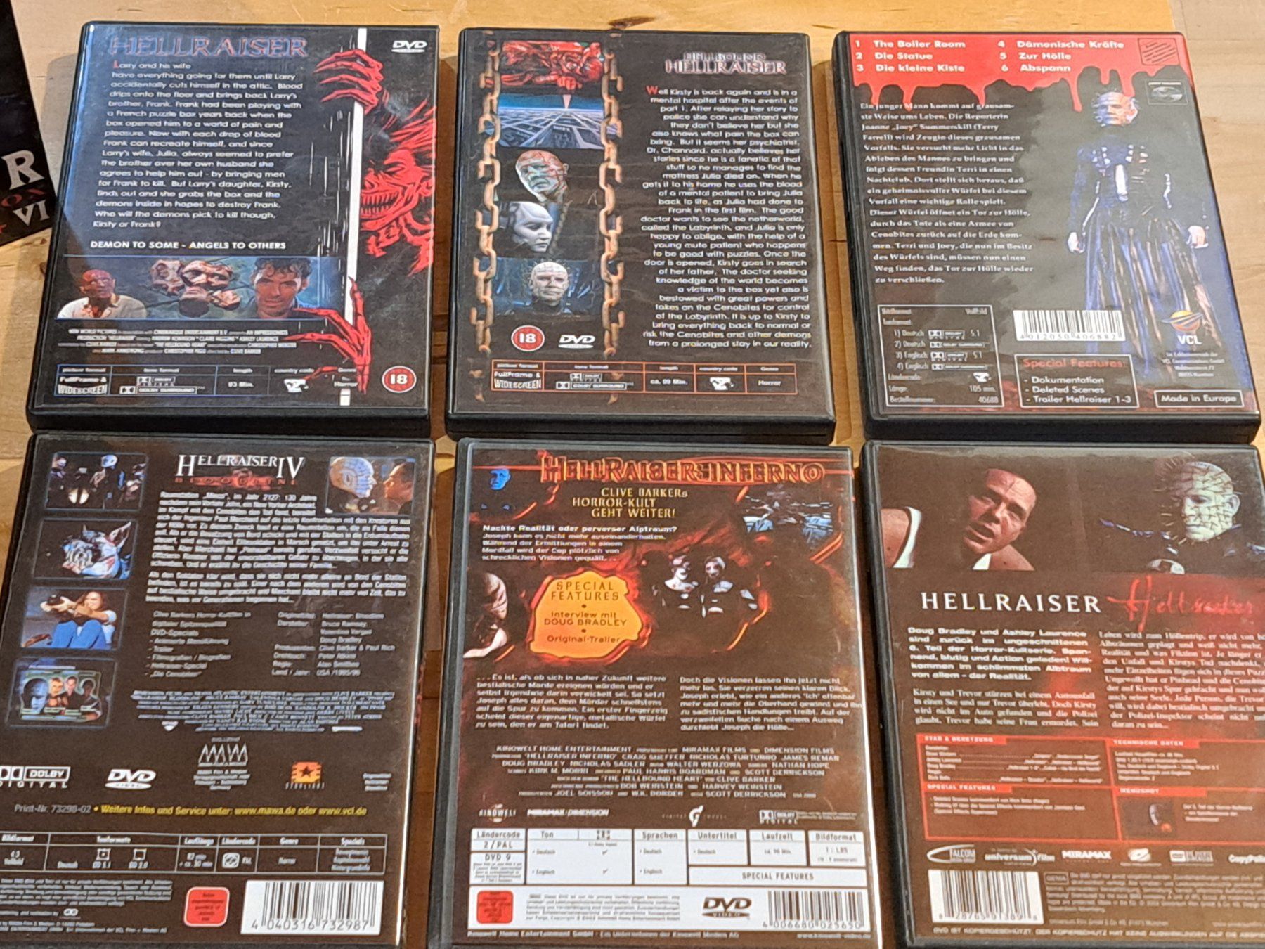 Alle DVDs: Boxset HELLRAISER 1-6, alle Teile sind UNCUT – Gebraucht aus Unterseen von Kanica 4