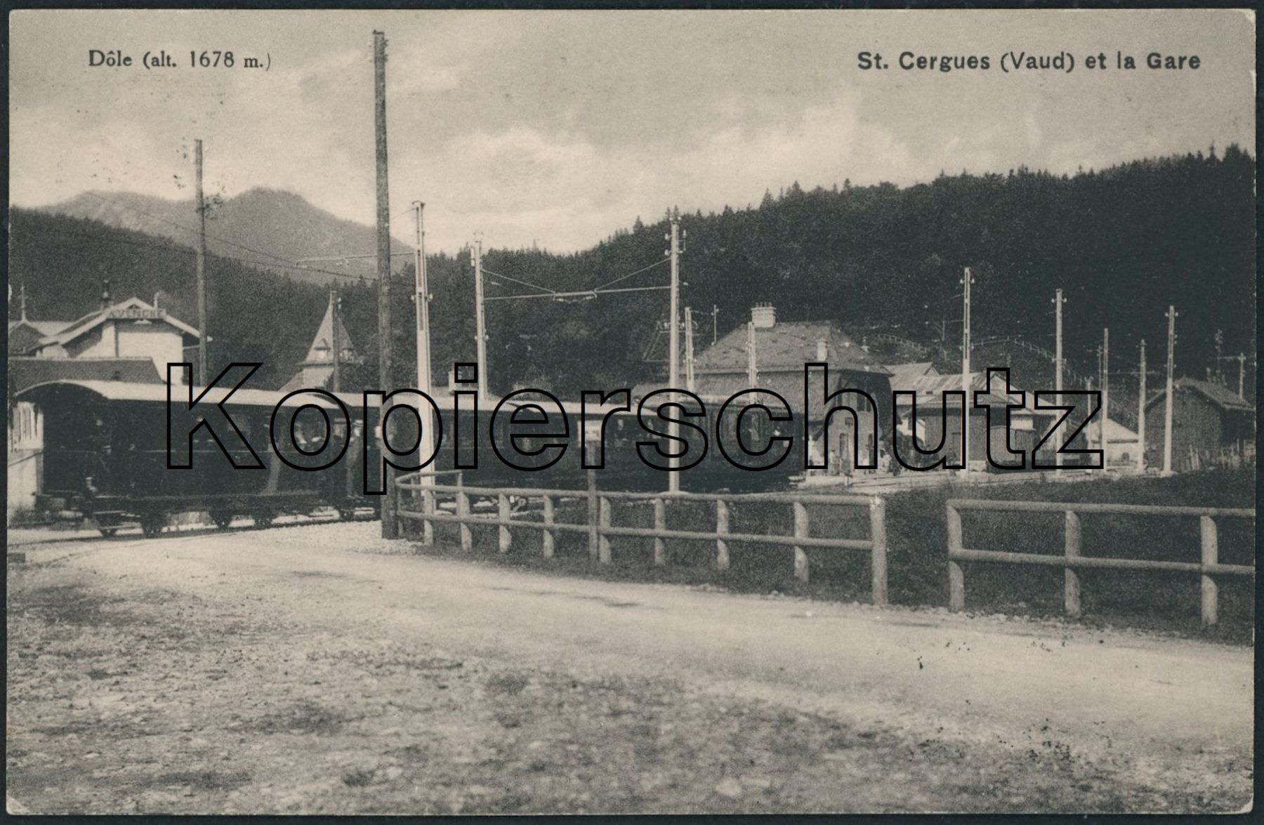 Cartoline postali: VD St. Cergue - Bahnhof - Bahn NStCM – Usato da Schindellegi venduto da leecollect