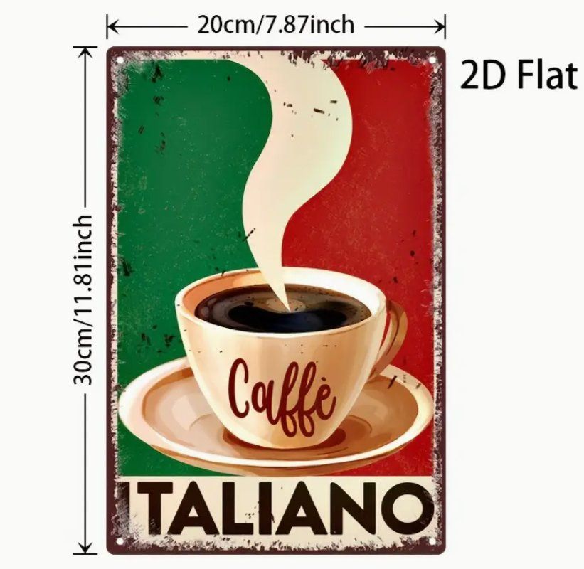 Schilder: Blechschild Italiano reduziert B-Ware – Neu und originalverpackt aus Dintikon von Vexi