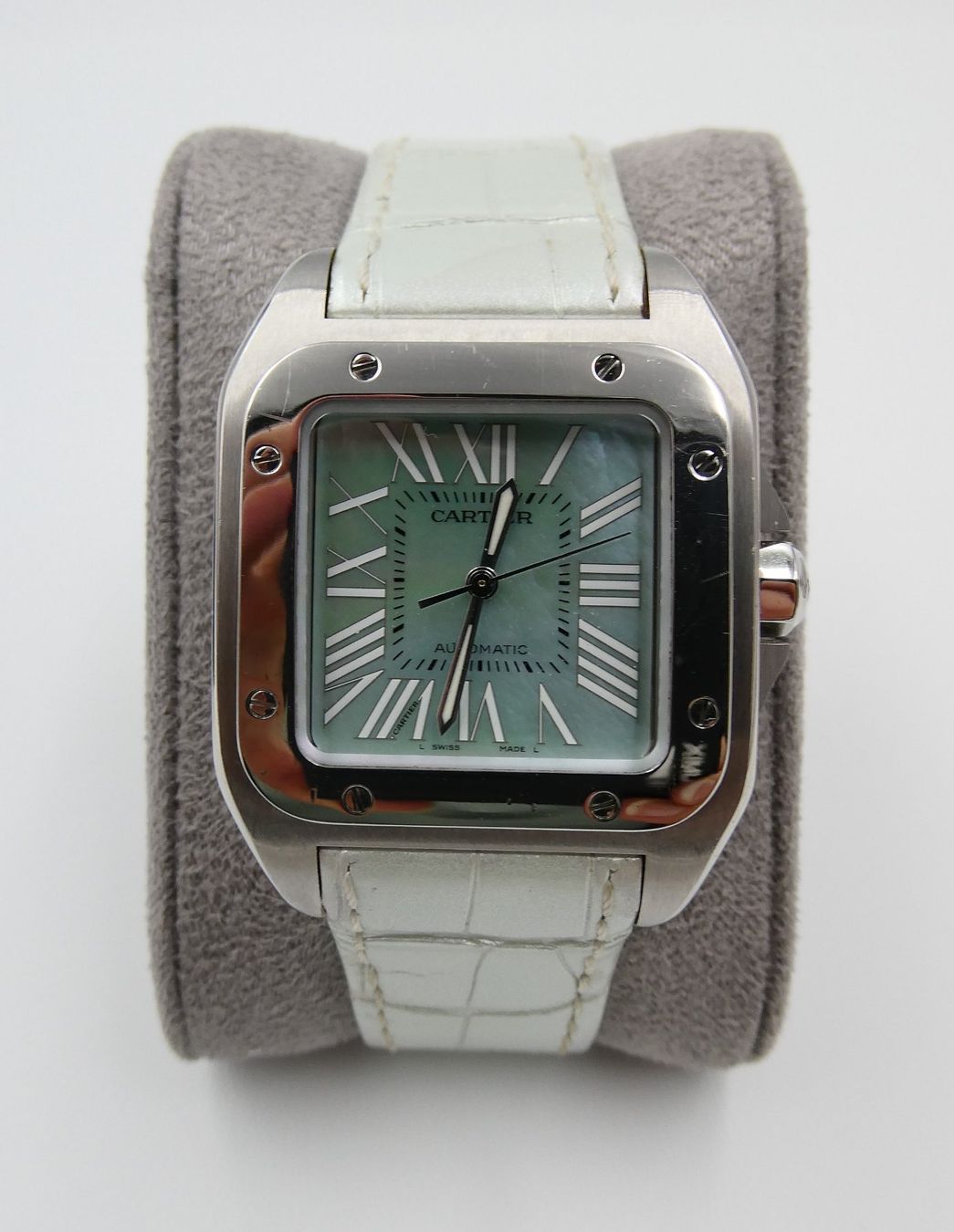 Cartier Orologi: CARTIER "SANTOS 100" MIT PERLMUTTZIFFERBLATT – Usato da Luzern venduto da EdiGem 6