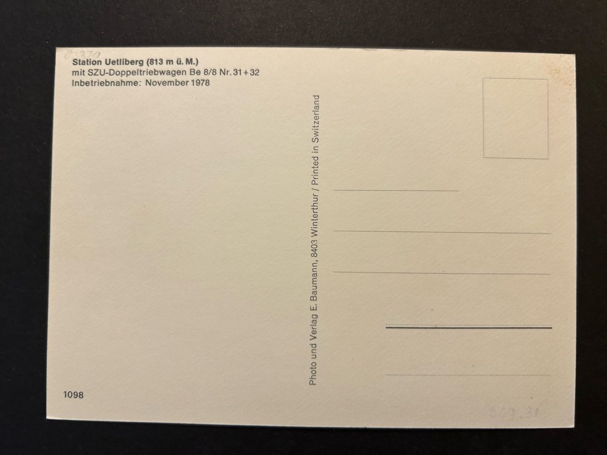 Cartoline postali: Bahnstation Uetliberg 1978 – Usato da Fanas venduto da Alessio11 1