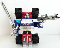 Vintage Monster-Truck Transformationsroboter mit 2 Waffen
