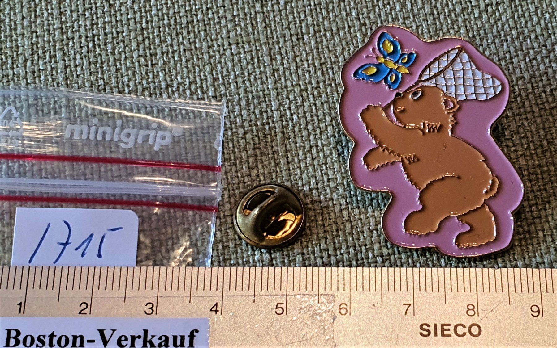 Placchette & Badge: I715 - Kunst Pin Simone Erni - Bär Netz – Usato da Reinach BL venduto da Boston-Verkauf 1