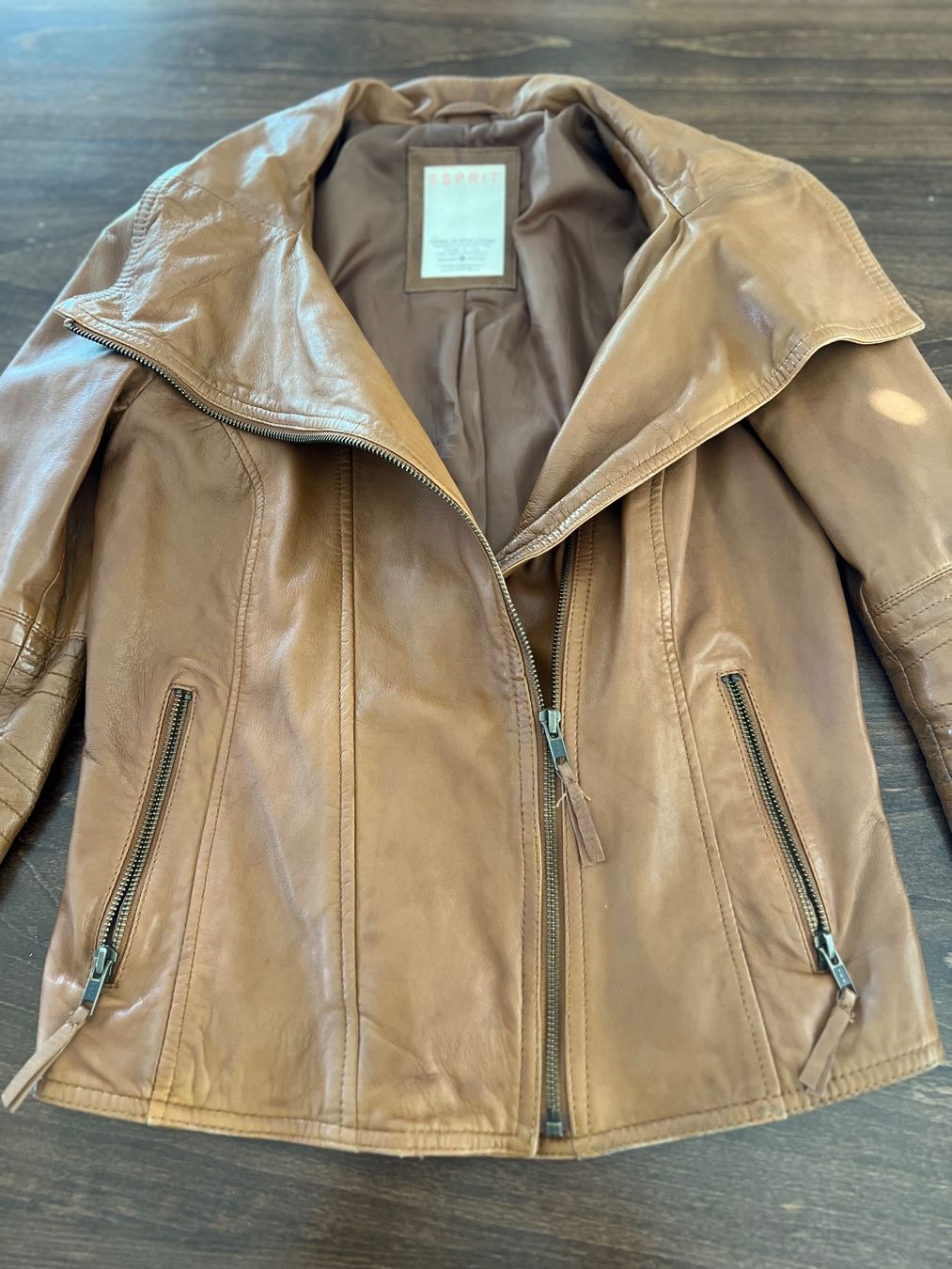 Esprit Giacche: Esprit Lederjacke, Gr. 34/36 Cognac – Usato da Ebmatingen venduto da Mistelu 2