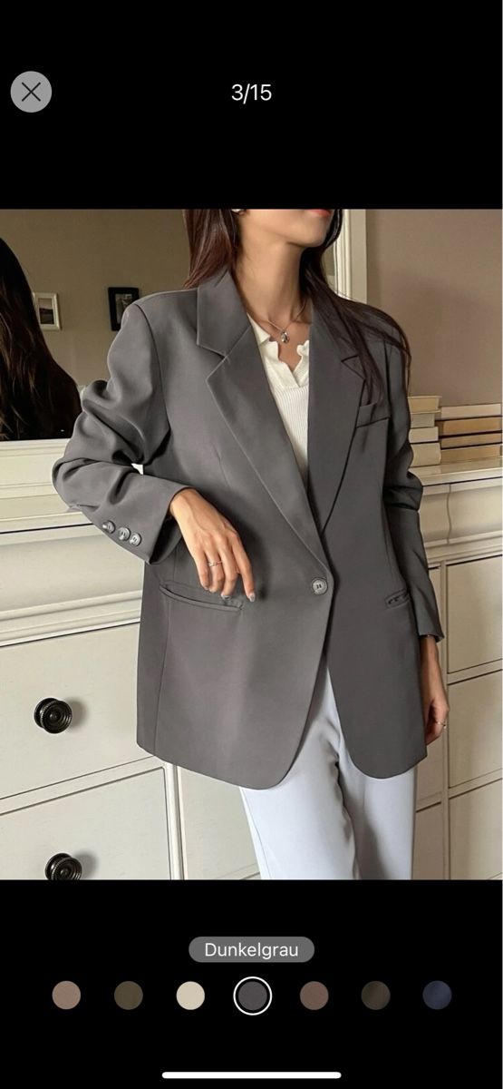 Shein Giacche: Grauer Blazer von Shein, Gr. S – Nuovo (secondo la descrizione) da Arbon venduto da llaauraa 2