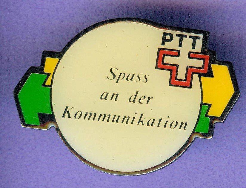 Placchette & Badge: PTT   Spass an der Kommunikation – Usato da Winterthur venduto da Sammleroase