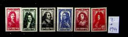 FRANCE SÉRIE DE BEAUX TIMBRES NEUFS* 1944.  /U15