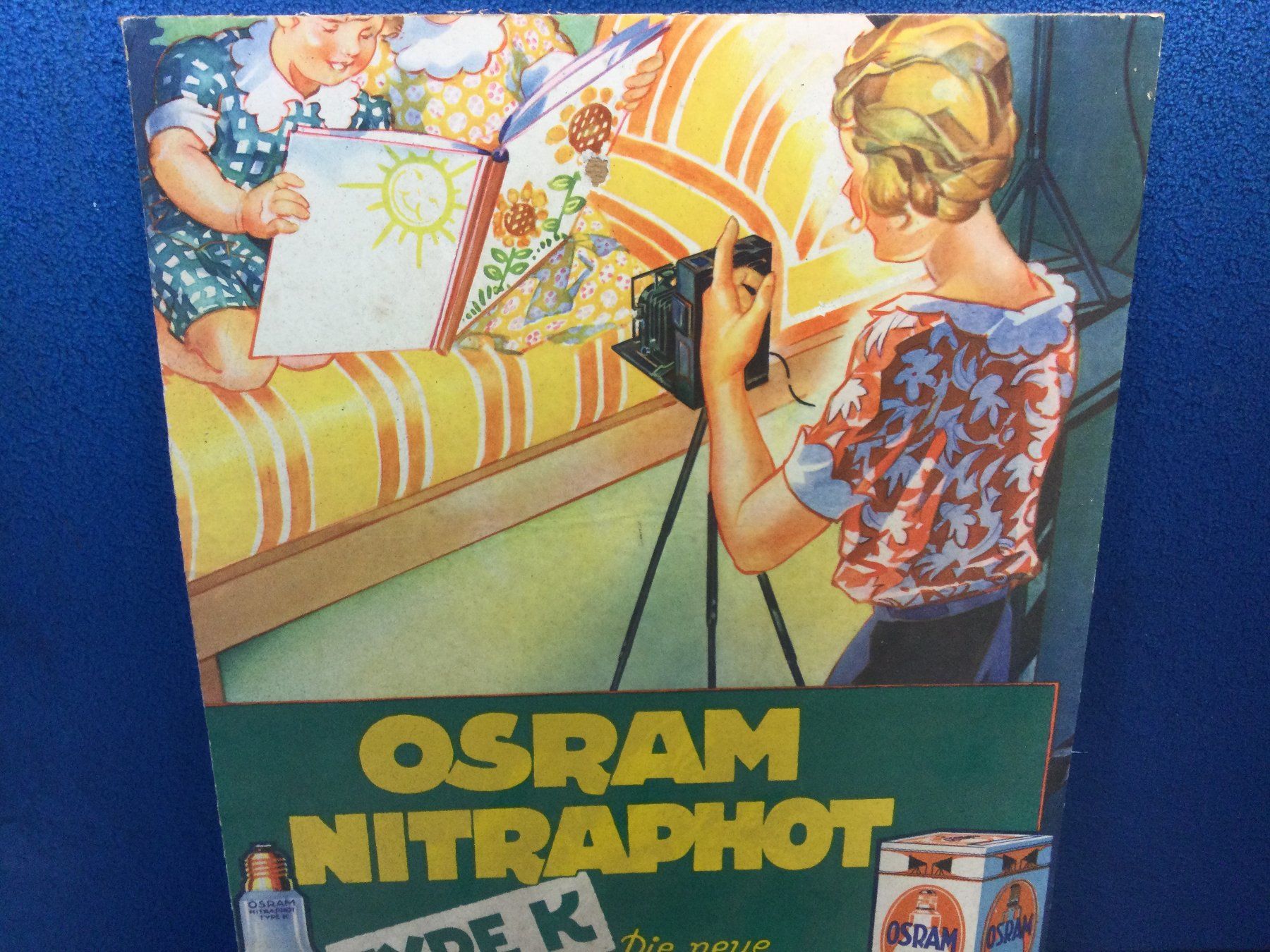 Posters & Illustrations: Antikes Karton OSRAM Nitraphot Werbeplakat – D'occasion à Wangen SZ par kuriosum12 2