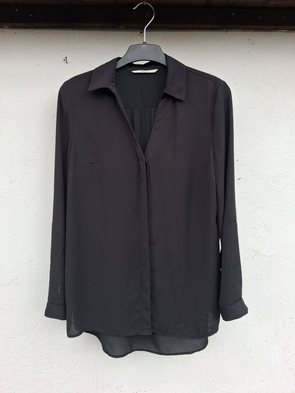 Blusen: Damen Bluse schwarz langarm leicht transparent – Neu (gemäss Beschreibung) aus Wald ZH von e8e