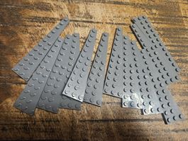 lego 47398 lot de 12 pièces Dark Bluish Gray Wedge, Plate