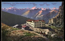 AK Gemmi, Hotel Wildstrubel mit den Alpen
