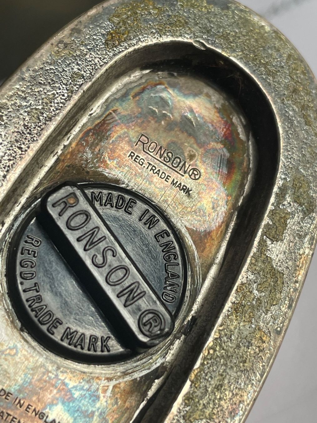 Ronson Accendini: Tischfeuerzeug Ronson versilbert Vintage – Usato da Volketswil venduto da rubin74 8