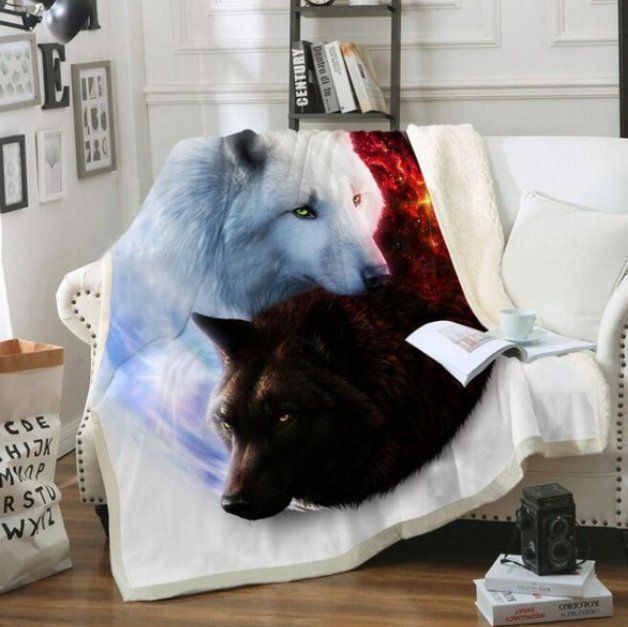 Coperte: Decke Wolf 150cm x 130cm – Nuovo e nell'imballaggio originale da Walenstadt venduto da SchnaeppchenRabe