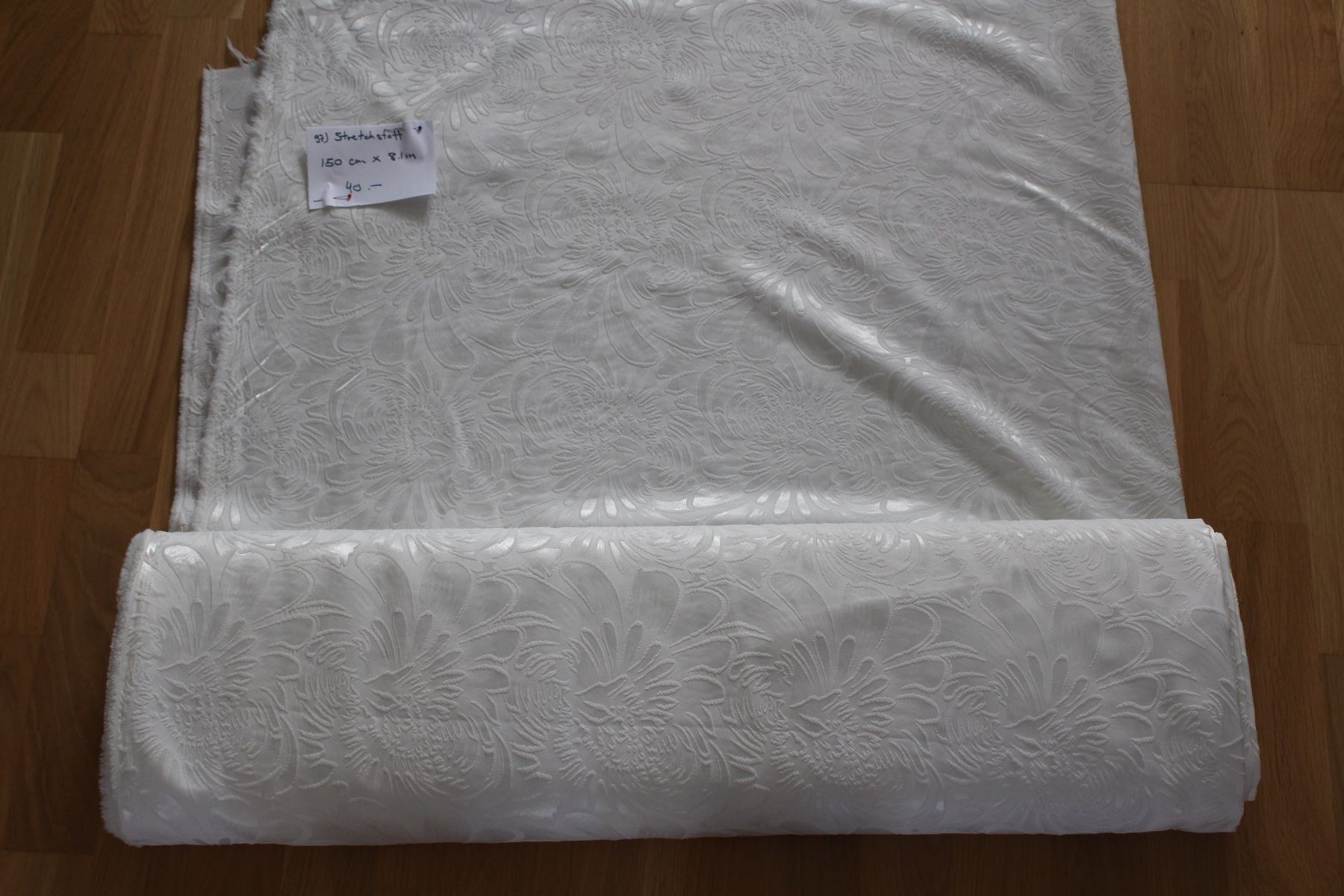 Stoffe: Stretch Polyester weiss – Neu (gemäss Beschreibung) aus Zürich von yvo_9d6l 1