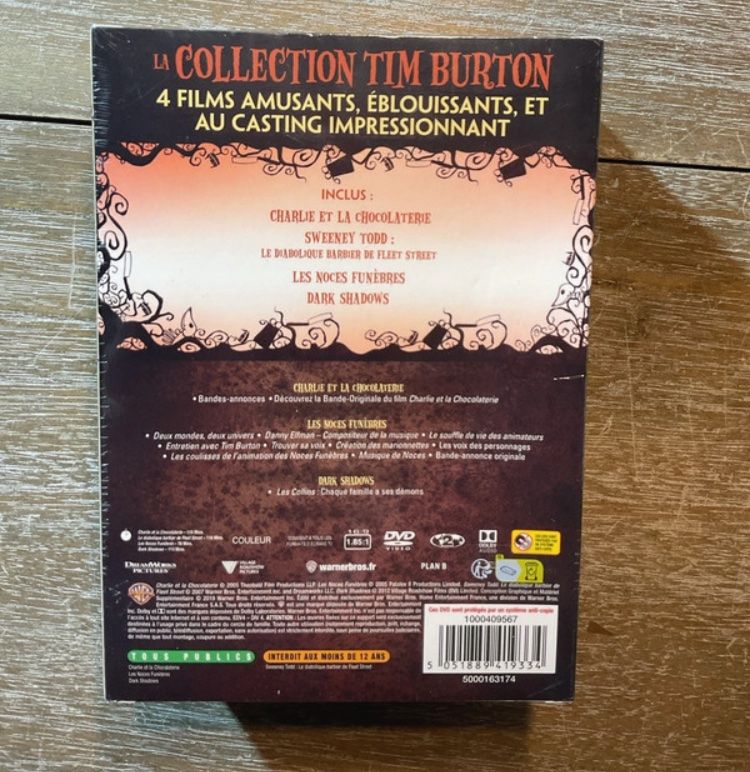 Tutti i DVDs: Coffret Tim Burton - 4 films - DVD – Usato da Bassecourt venduto da CALUMET-X 1