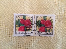 2 Stk. Briefmarken LIBANON, gestempelt