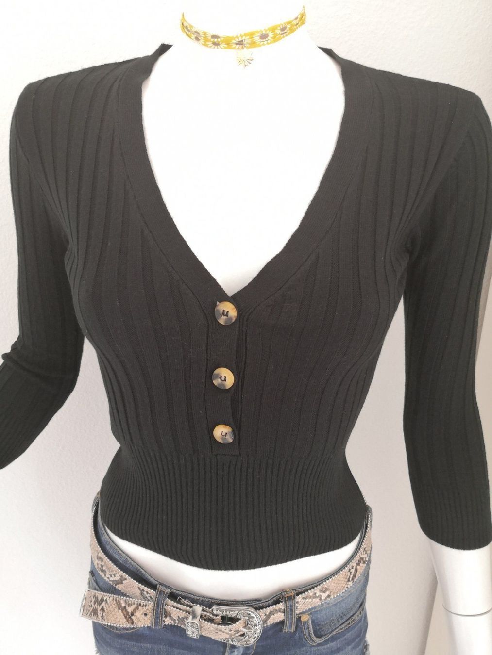 Mango Maglioni & Felpe: 🤩MANGO STRICK PULLOVER SCHWARZ & KNÖPFE NEU & D&G P. – Nuovo (secondo la descrizione) da Olten venduto da Naja-Twins-Twins 5