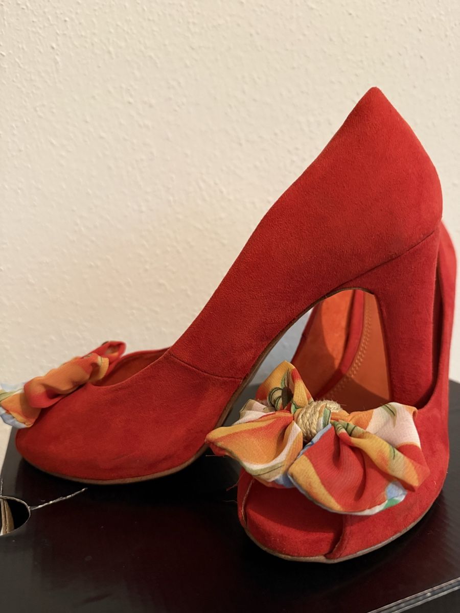 Scarpe da donna: Peep-Toe-Pumps rot Grösse 40 Marco Tozzi Pumps – Usato da Meggen venduto da edwardcallan 3