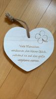 Holzherz Deko Glücksspruch
