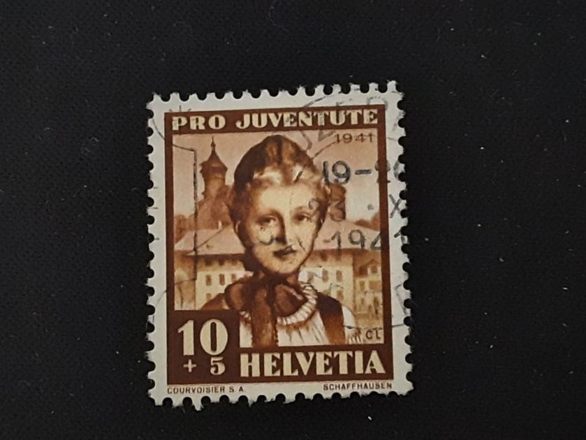 Alle Briefmarken: 10 Rappen PRO JVENTUTE 1941 – Gebraucht aus Stans von Kaelti