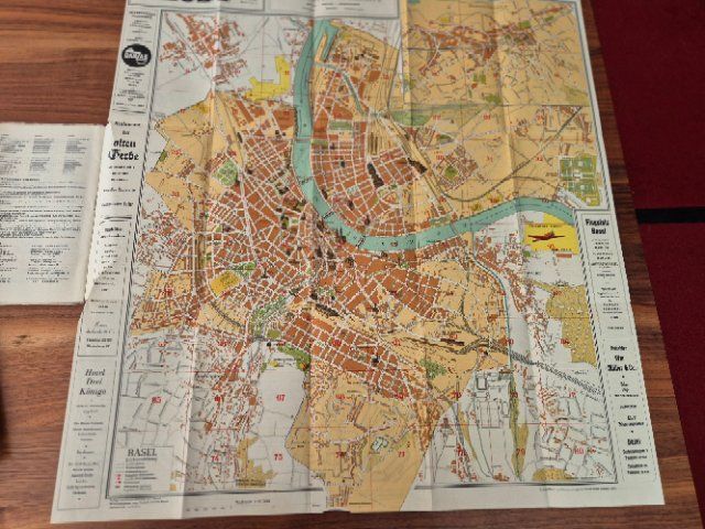 Cartoline: alter Stadtplan 1936 Vintage von Basel – Usato da Lalden venduto da aneleh58