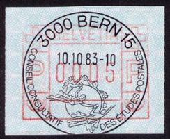 ATM 6_S-VO 3000 BERN 15_CONSEIL CONS. ÉTUDES POSTALES 83
