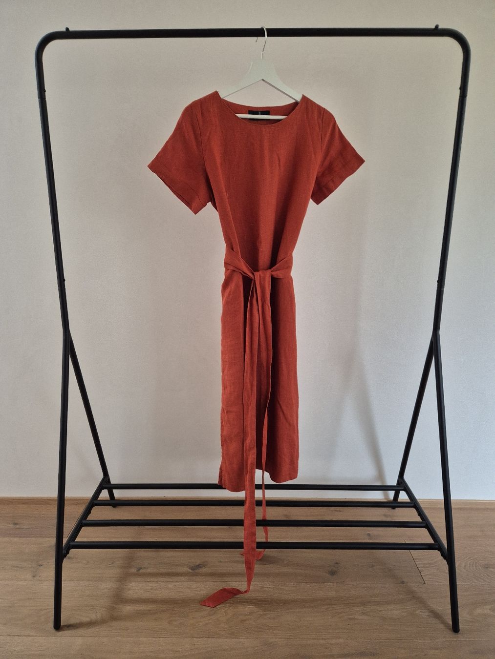 Kleider: Oranges Leinenkleid mit Bindegurt – Neu (gemäss Beschreibung) aus Balzers von BeScha88 7