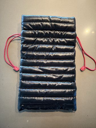 D&G Beutel Tasche Nylon schwarz rot Kordelzug gesteppt