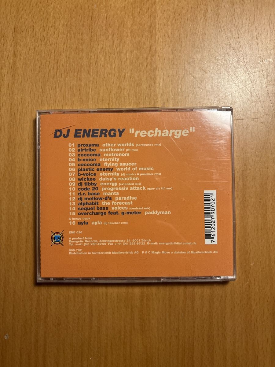 CD: DJ Energy "recharge" CD Top Zustand 90er – Usato da Schüpfen venduto da Cedric03 2