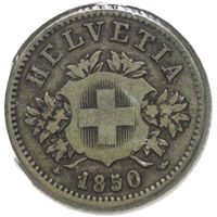 Schweiz 20 Rappen 1850